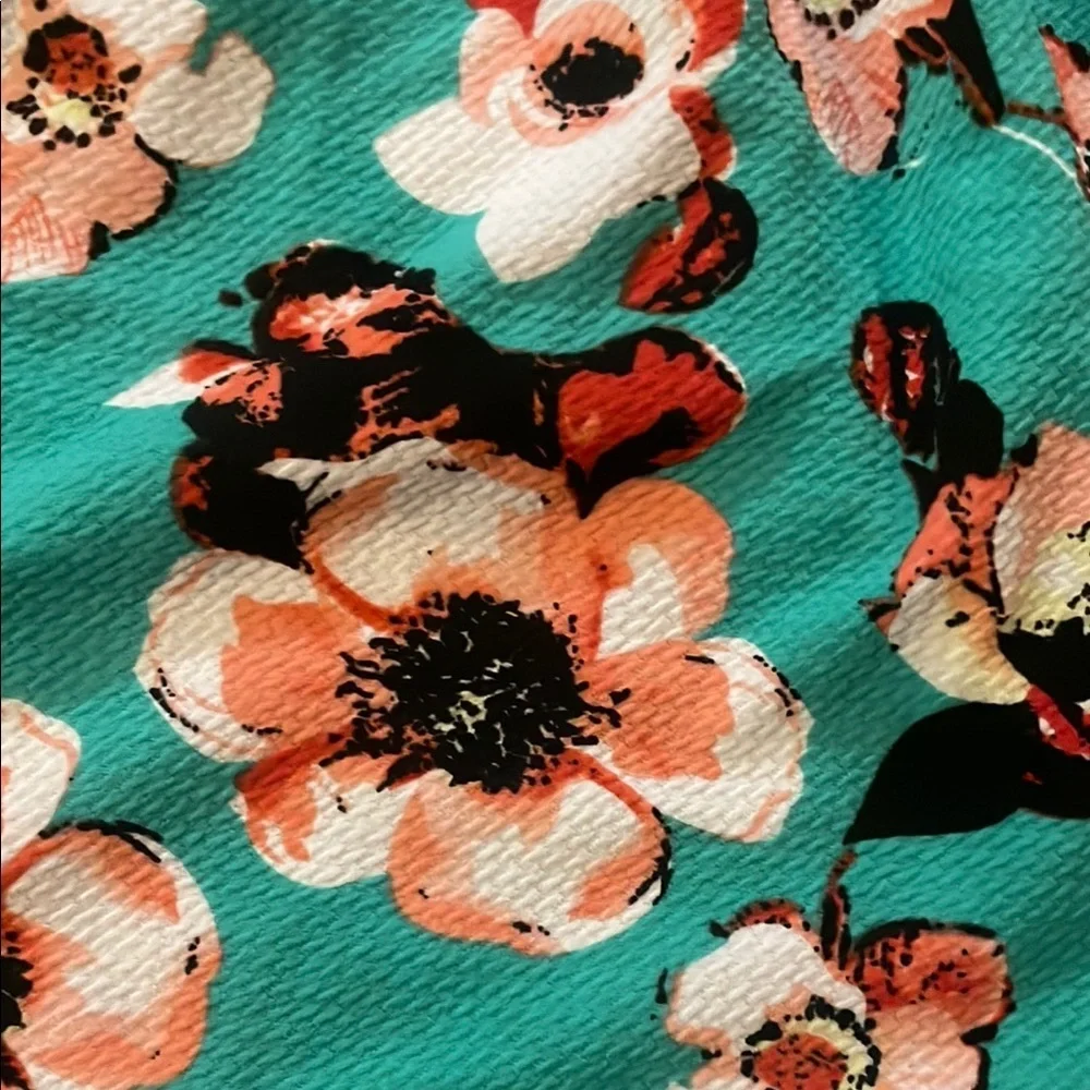 Cato Beautiful Girls Floral Dress in Turquoise and Peach Flowera